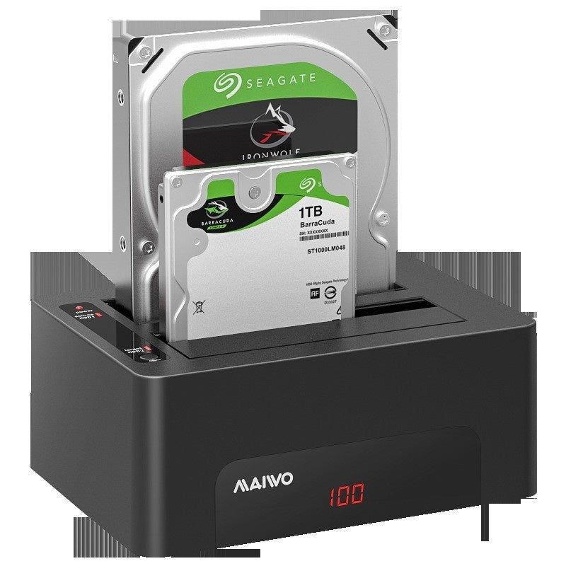 Dual-Disk 2.5/3.5-Inch SATA Hard Disk Dock and Offline Copier