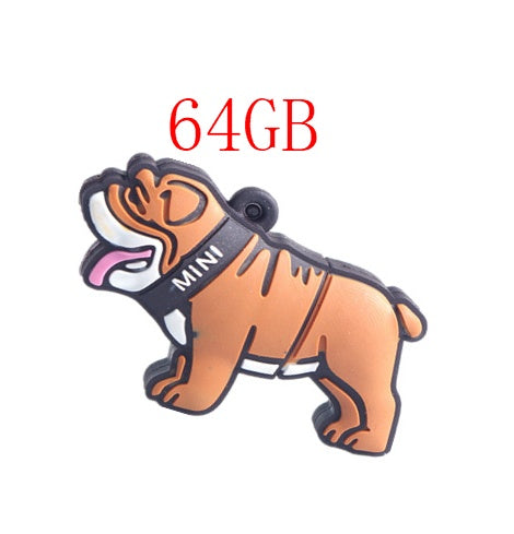 Creative Cute Animal Silicone Bulldog USB Drive (8GB/16GB)