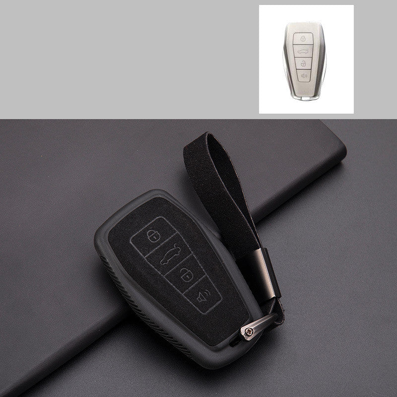 Premium TPU+Leather Key Case for Geely Binrui