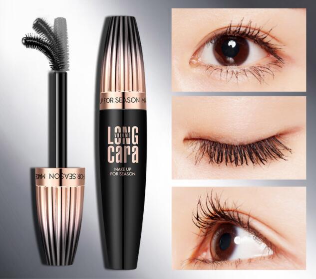 Premium 4D Silk Fiber Mascara: Long, Curled, Waterproof Lashes