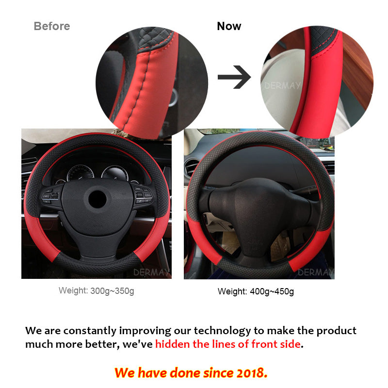 Premium Microfiber Leather Steering Wheel Cover