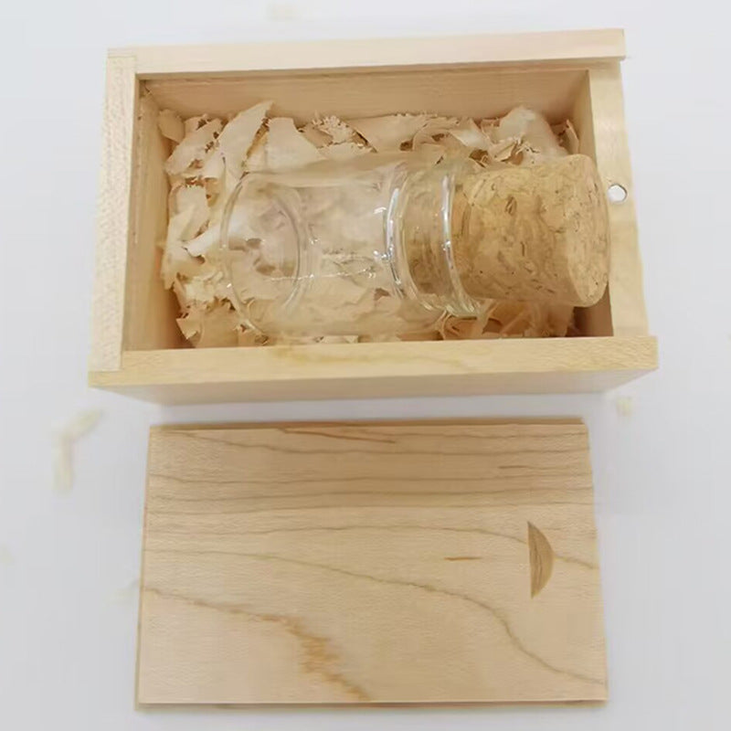 Wooden Wish Drift Bottle USB Drive
