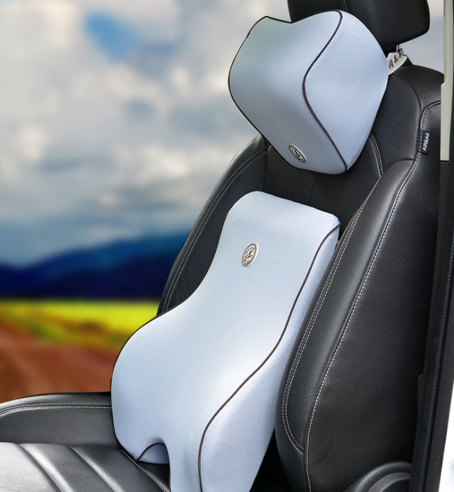 Premium Memory Foam Car Lumbar Support & Headrest Set