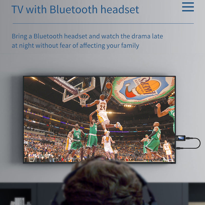 Two-in-one Bluetooth 5.0 Adapter with Screen Display