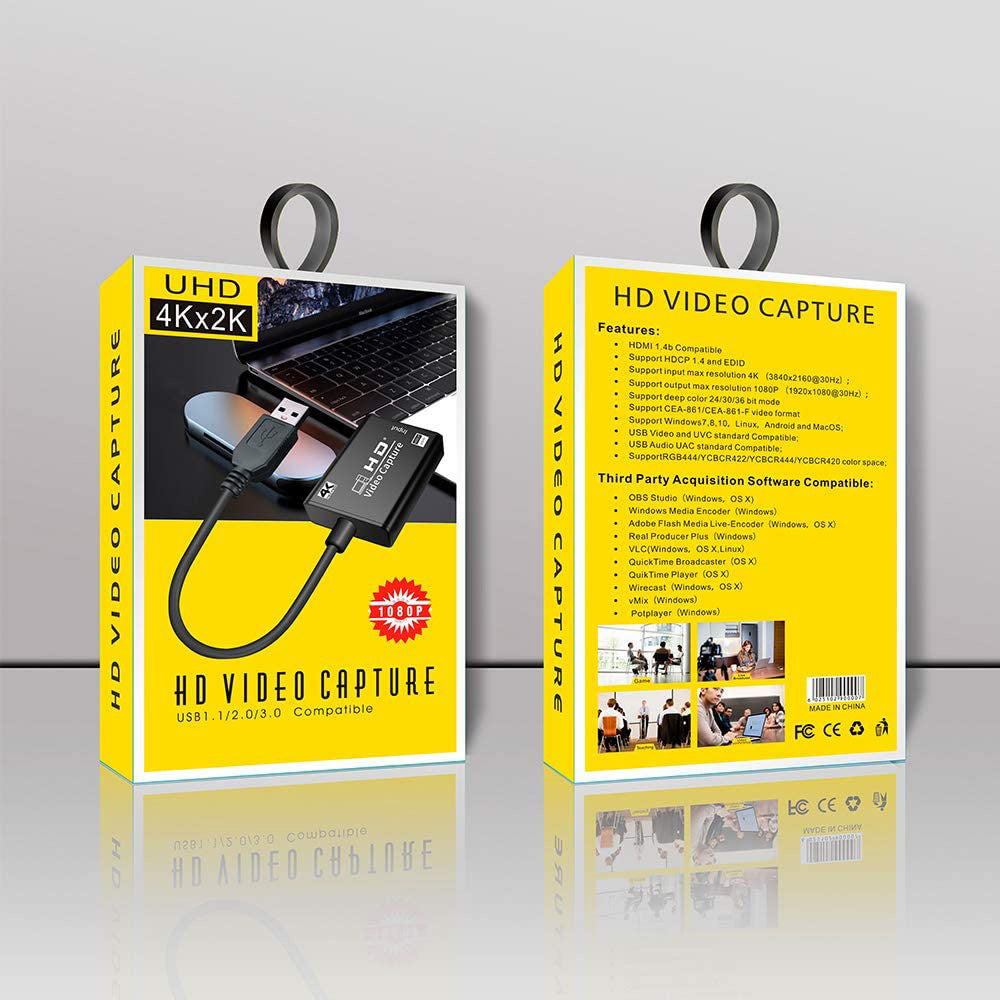 HDMI Capture Card: HD Game Live Broadcast to USB