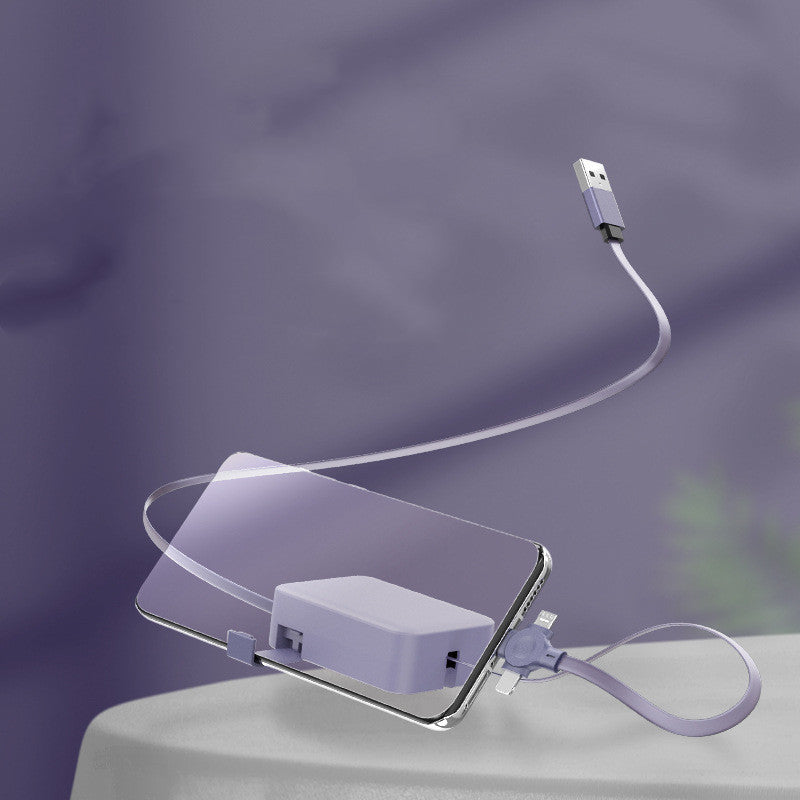 4-in-1 Retractable Charging Cable with Phone Stand