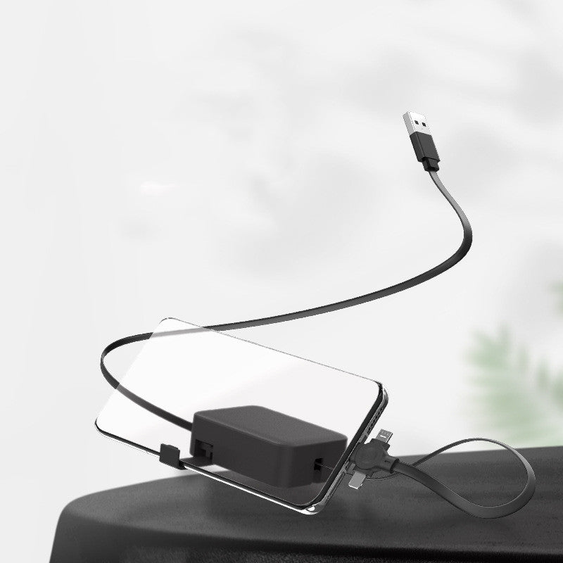4-in-1 Retractable Charging Cable with Phone Stand
