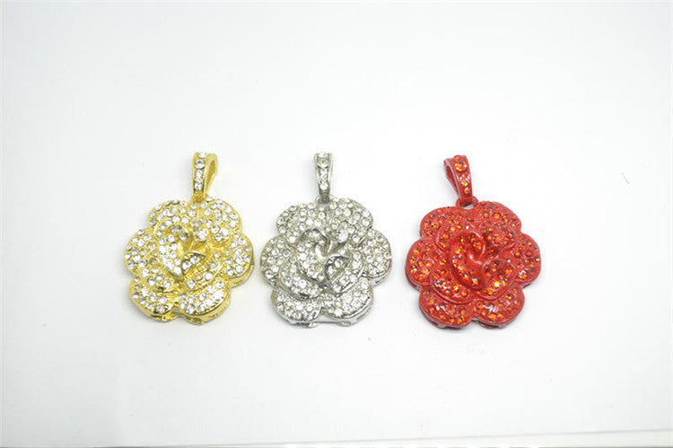 Diamond-Studded Metal Rose USB Flash Drive