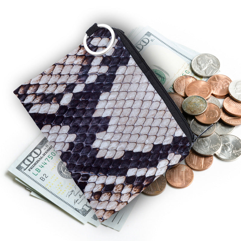 European And American Cross-border Snake Print Coin Purse Water Repellent Storage Bag Portable Key Case