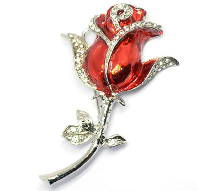 Diamond-Studded Metal Rose USB Flash Drive