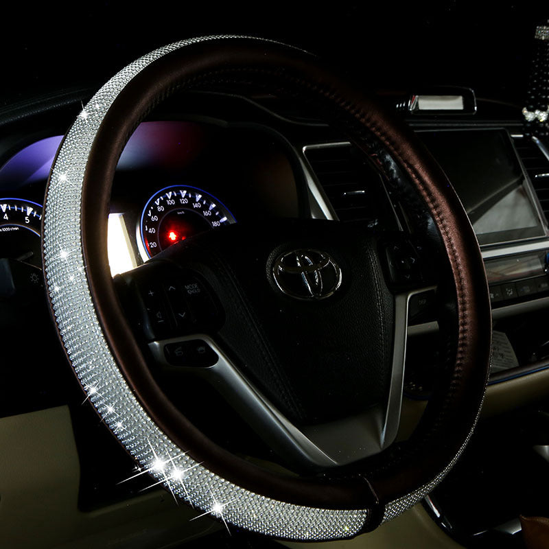 Diamond Luxe Steering Wheel Cover for Women