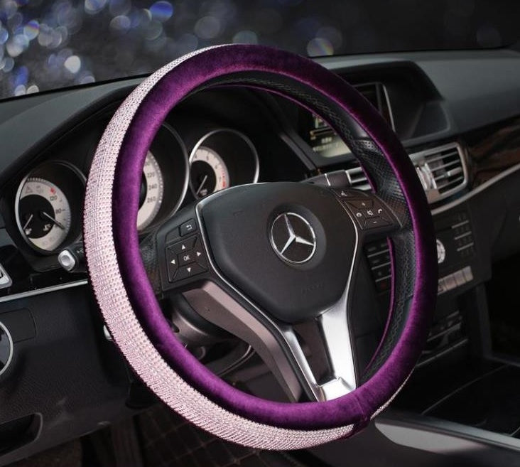 Diamond Luxe Steering Wheel Cover for Women