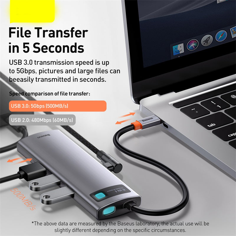 Metal Shimmer USB-C Hub: Expand Your Connectivity