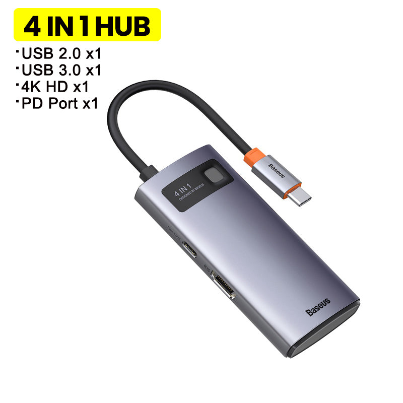 Metal Shimmer USB-C Hub: Expand Your Connectivity