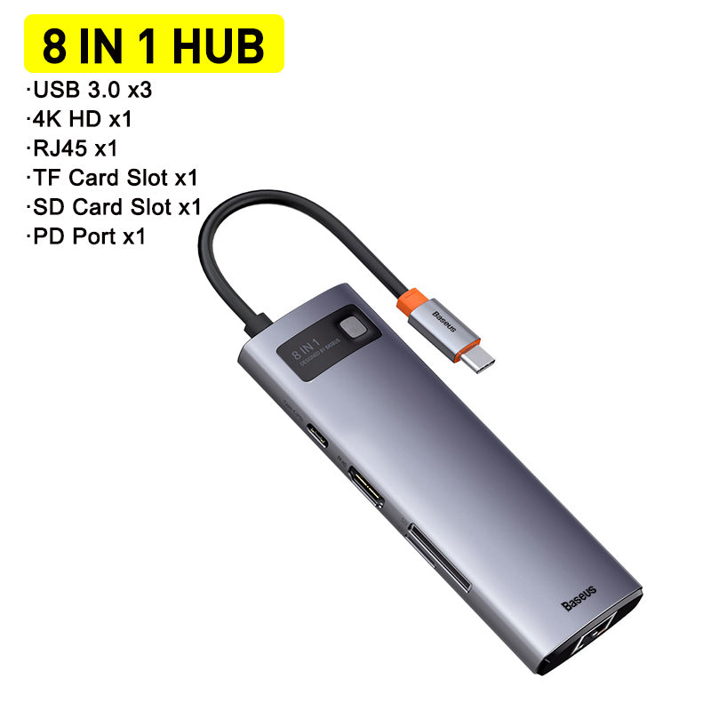 Metal Shimmer USB-C Hub: Expand Your Connectivity