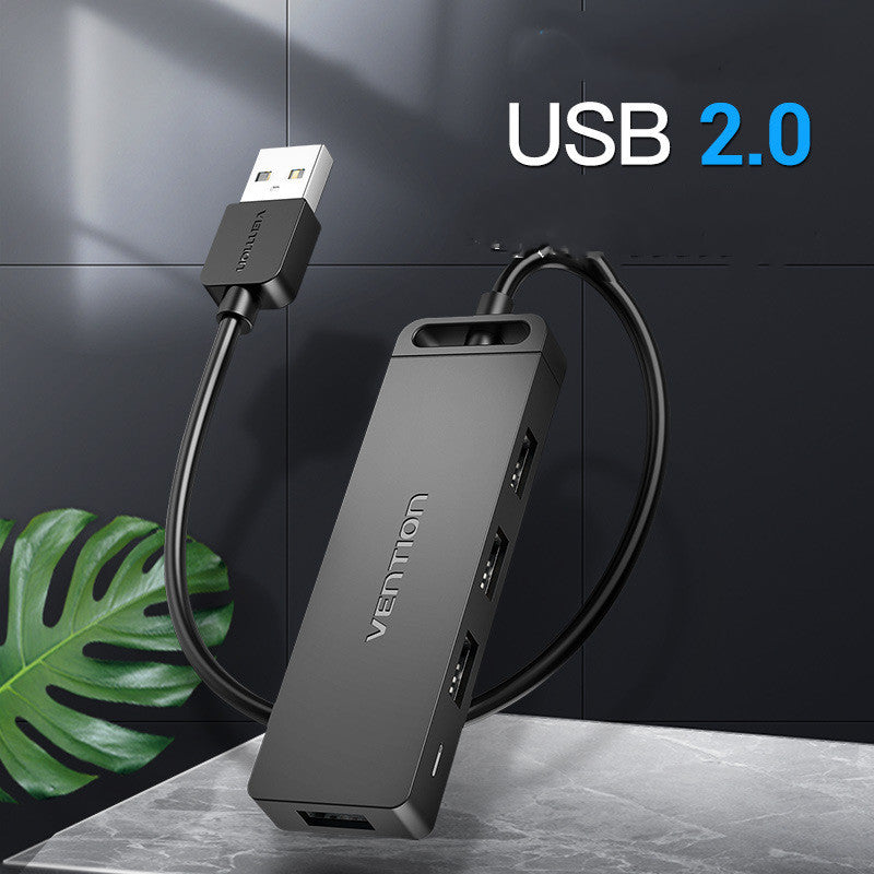 CHM Series USB 2.0 4-Port Hub with Micro USB Power Supply (0.5M, Black)