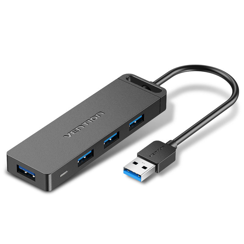 CHM Series USB 2.0 4-Port Hub with Micro USB Power Supply (0.5M, Black)