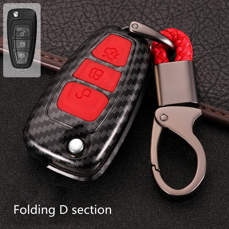 Premium Silicone & Carbon Fiber Key Cover for Ford Maverick