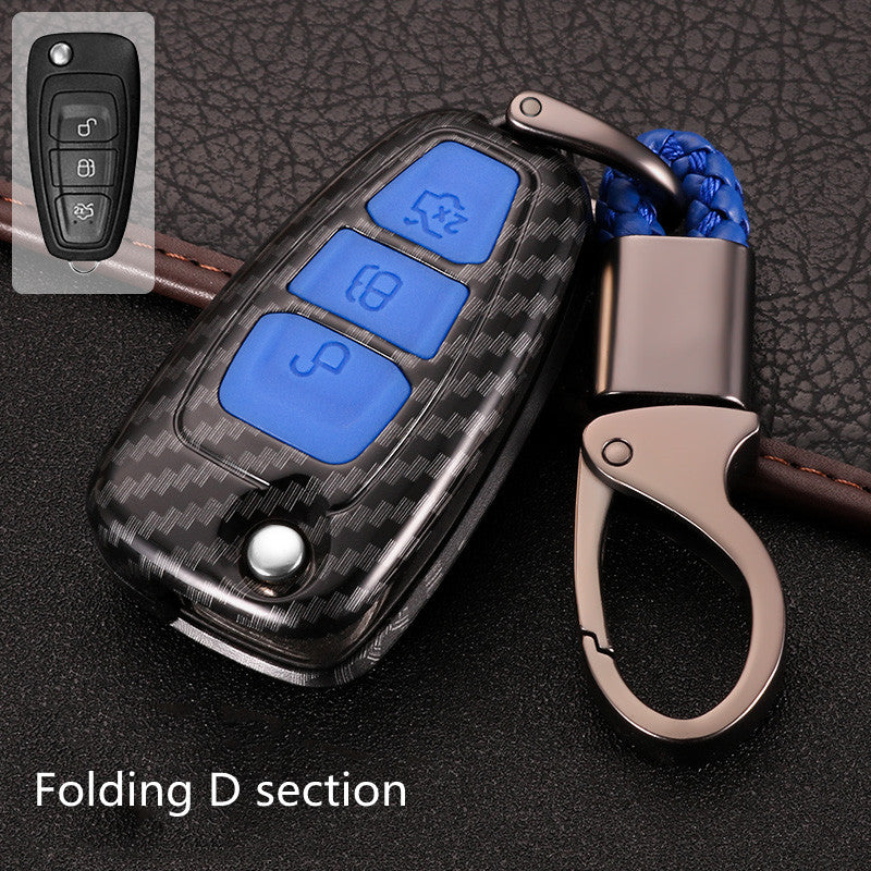 Premium Silicone & Carbon Fiber Key Cover for Ford Maverick