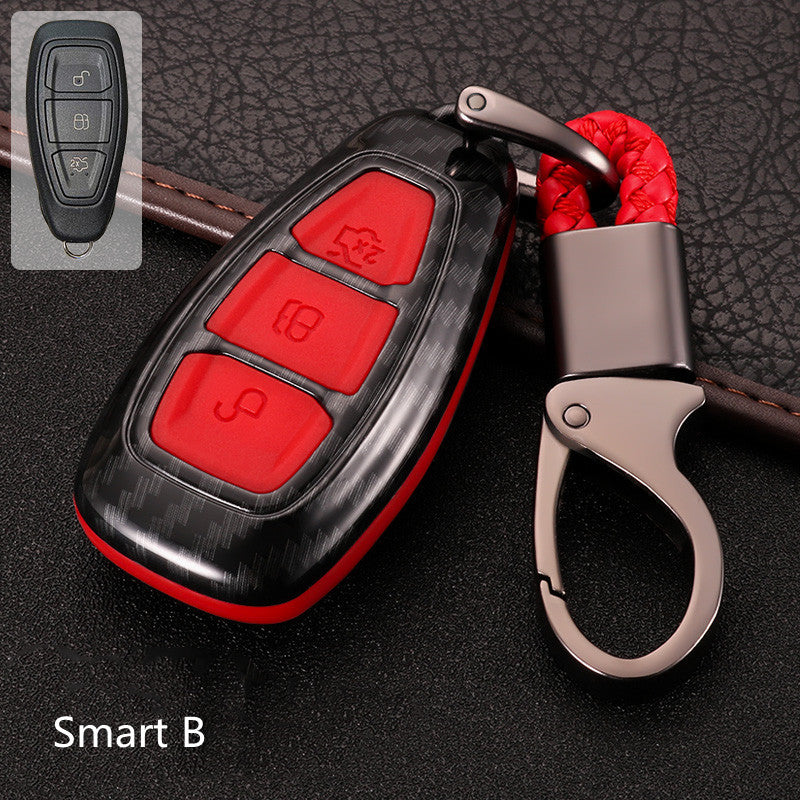 Premium Silicone & Carbon Fiber Key Cover for Ford Maverick
