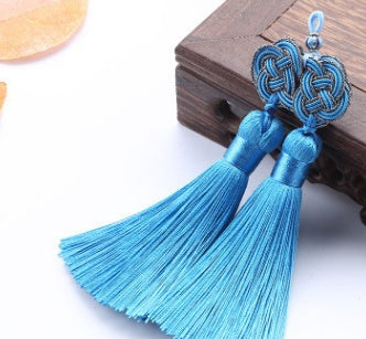 Double Money Knot Double Tassel Jewelry Pendant