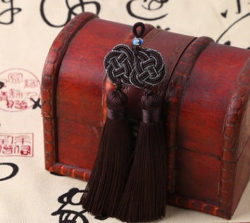 Double Money Knot Double Tassel Jewelry Pendant