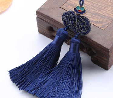 Double Money Knot Double Tassel Jewelry Pendant