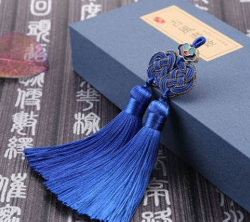 Double Money Knot Double Tassel Jewelry Pendant