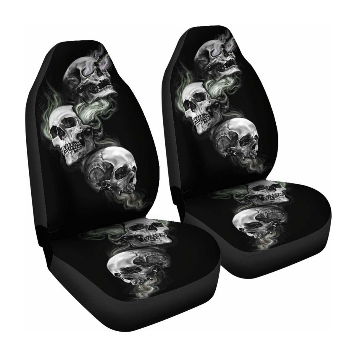 Premium Skull Print Universal Car Seat Covers