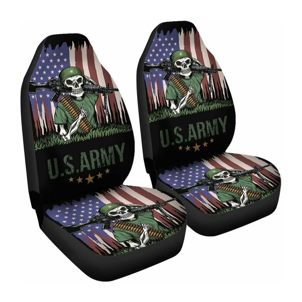 Premium Skull Print Universal Car Seat Covers