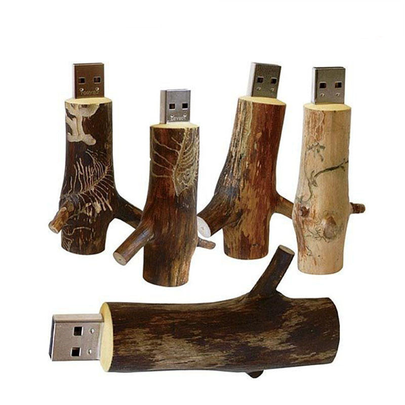 Jaster Natural Wood USB Stick - Novelty Tree Branch Design