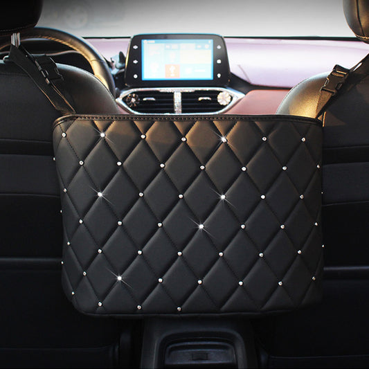 Premium PU Leather Car Handbag Holder & Storage Organizer
