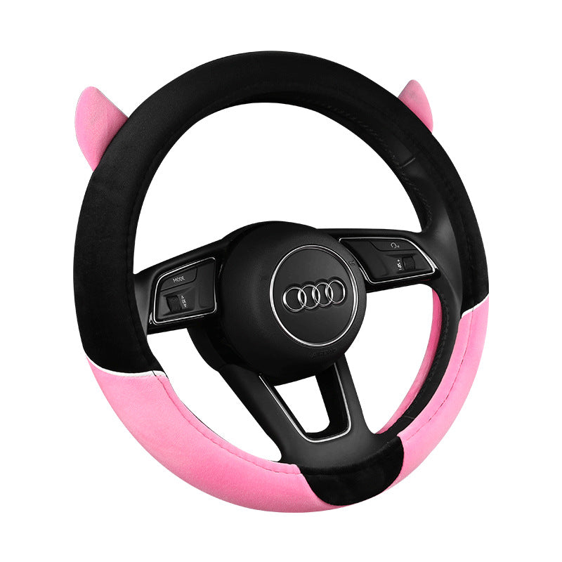 Plush Cartoon Steering Wheel Cover