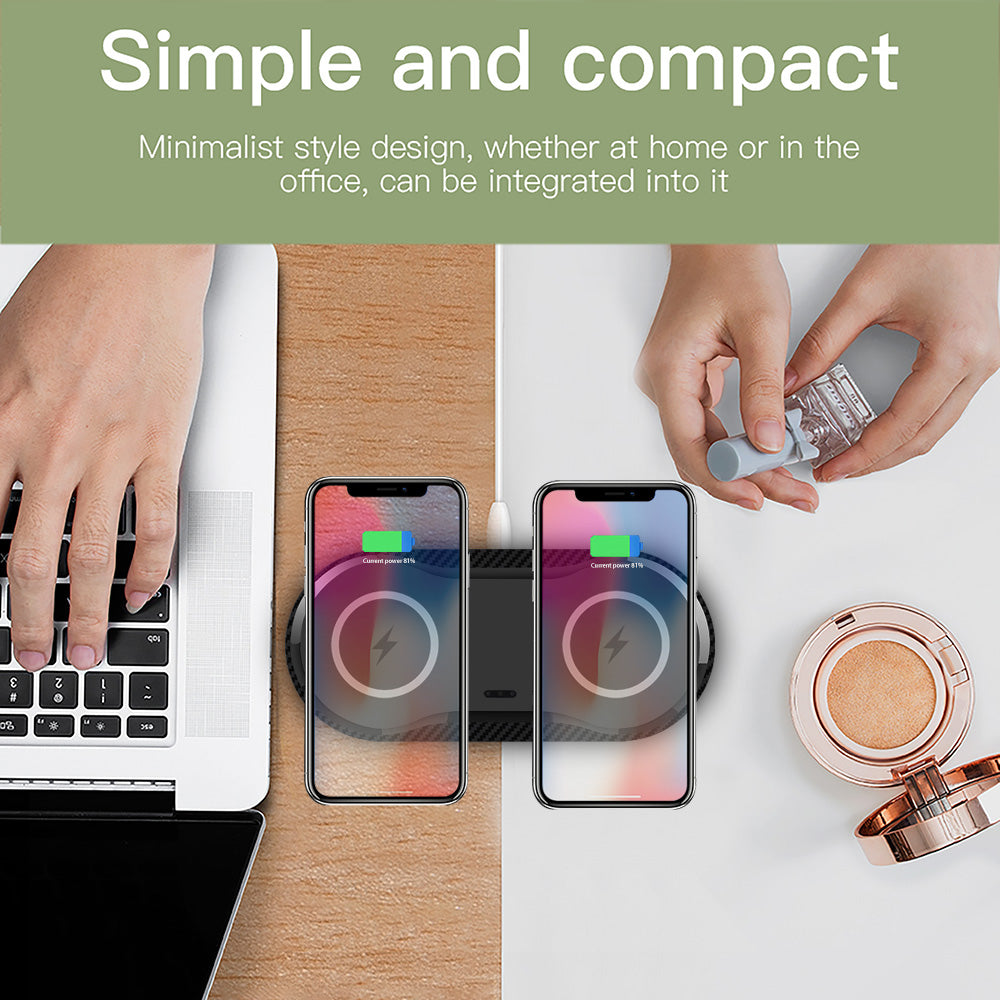 Dual Wireless Charging Pad for Mobile Phones