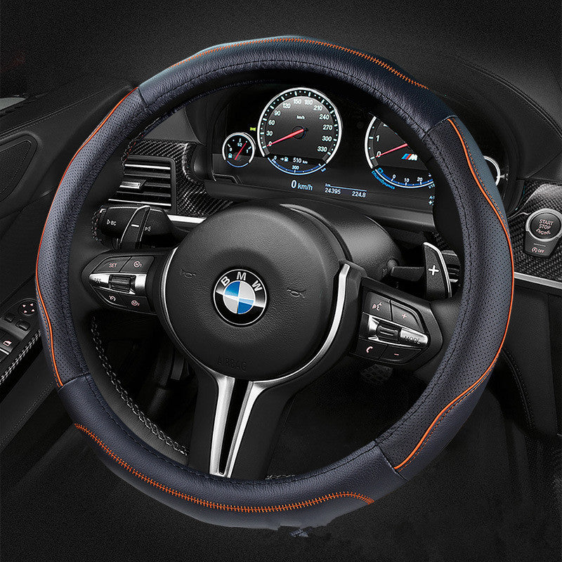 Premium Leather Steering Wheel Cover