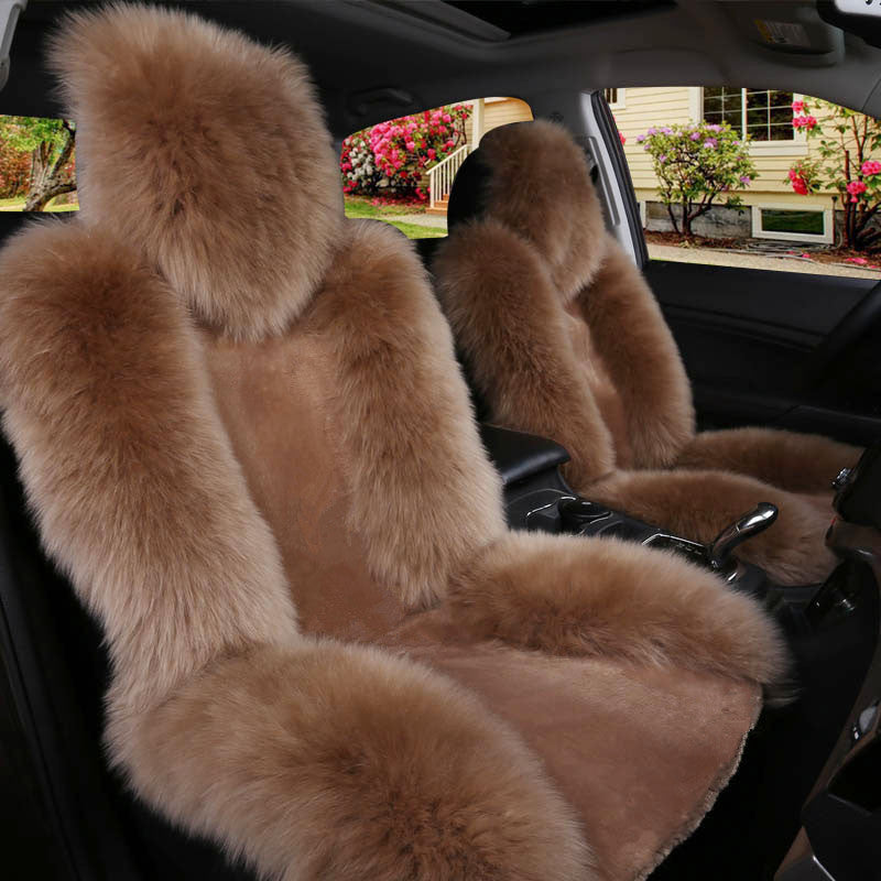 Premium Wool & Cashmere Car Seat Cushion for Winter