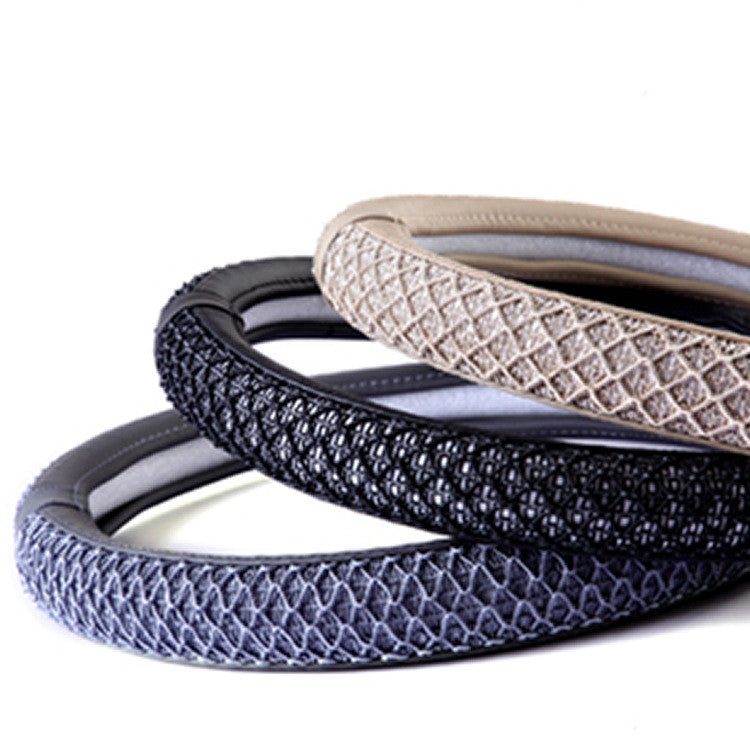 Premium Ice Silk Steering Wheel Cover for Summer Driving