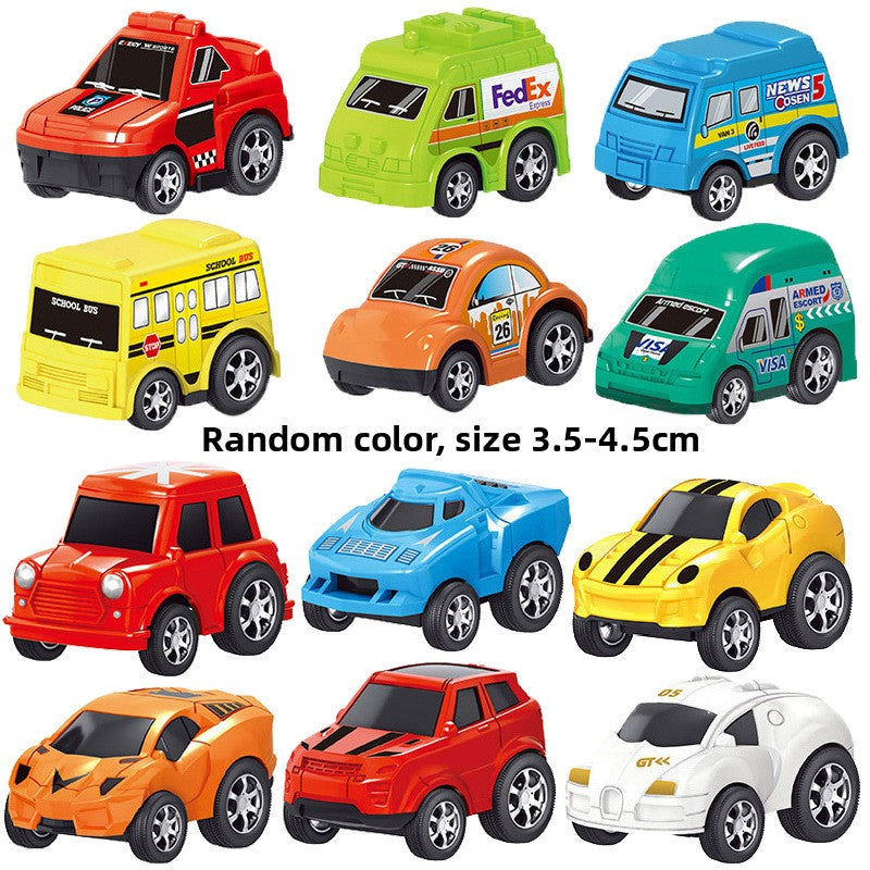 Boxed rebound tin cart children's toys