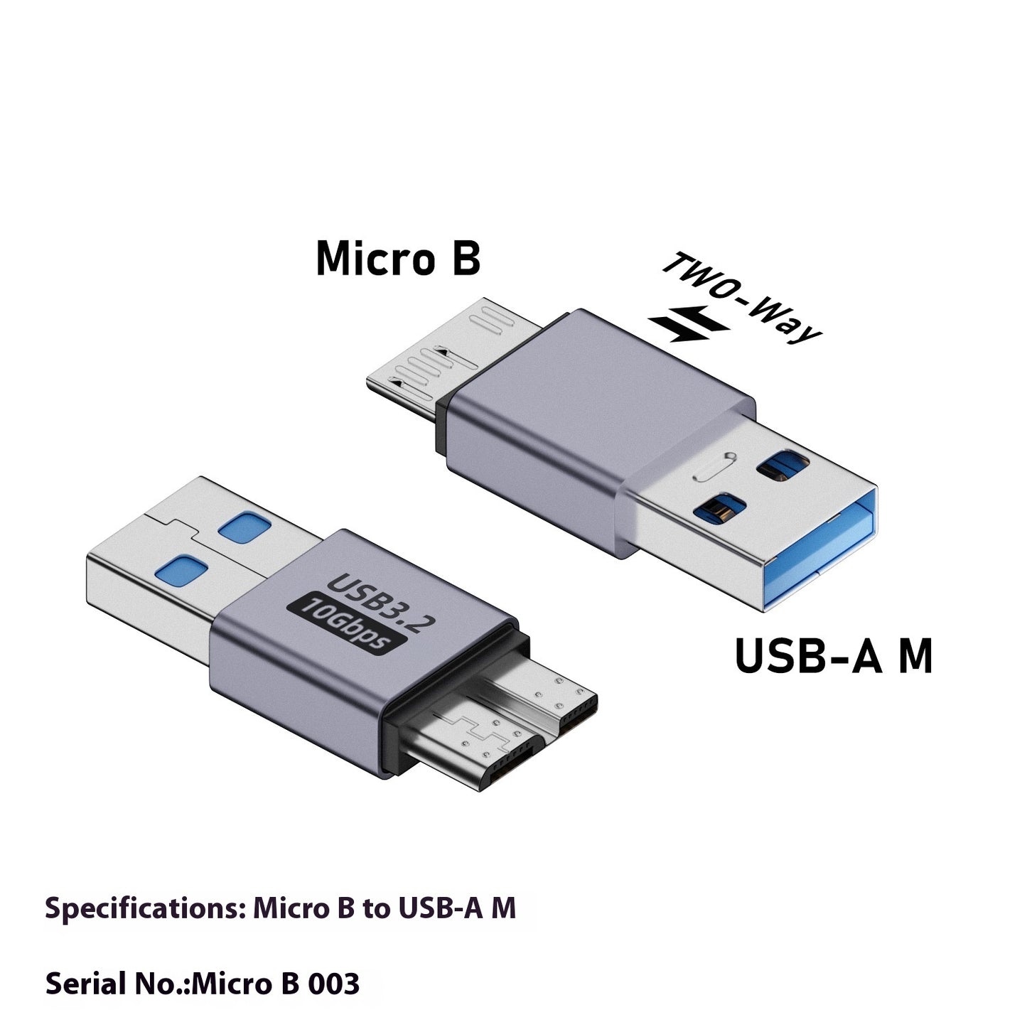 Micro B Adapter for Charging and Data Transfer