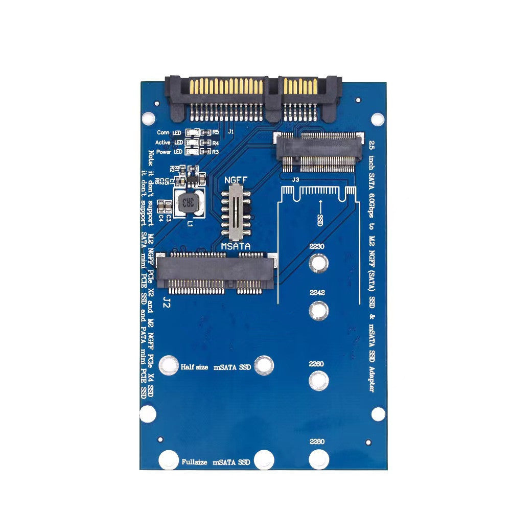 SATA3 to M.2 NGFF / MSATA SSD Conversion Adapter Card