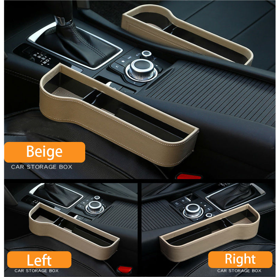 Premium Leather Car Storage Organizer
