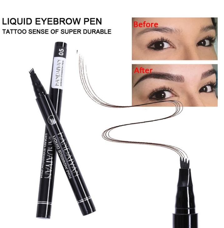 Microblading Effect Eyebrow Pen - Waterproof, Fine Sketch, Long-Lasting