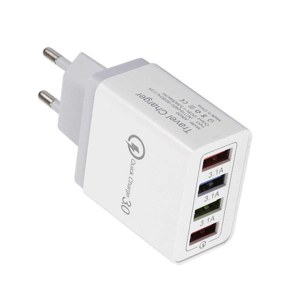 Premium 4-Port USB Wall Charger with Quick Charge 3.0