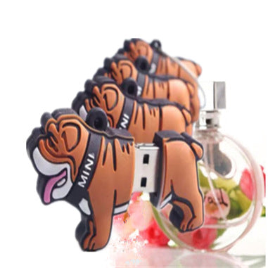 Creative Cute Animal Silicone Bulldog USB Drive (8GB/16GB)