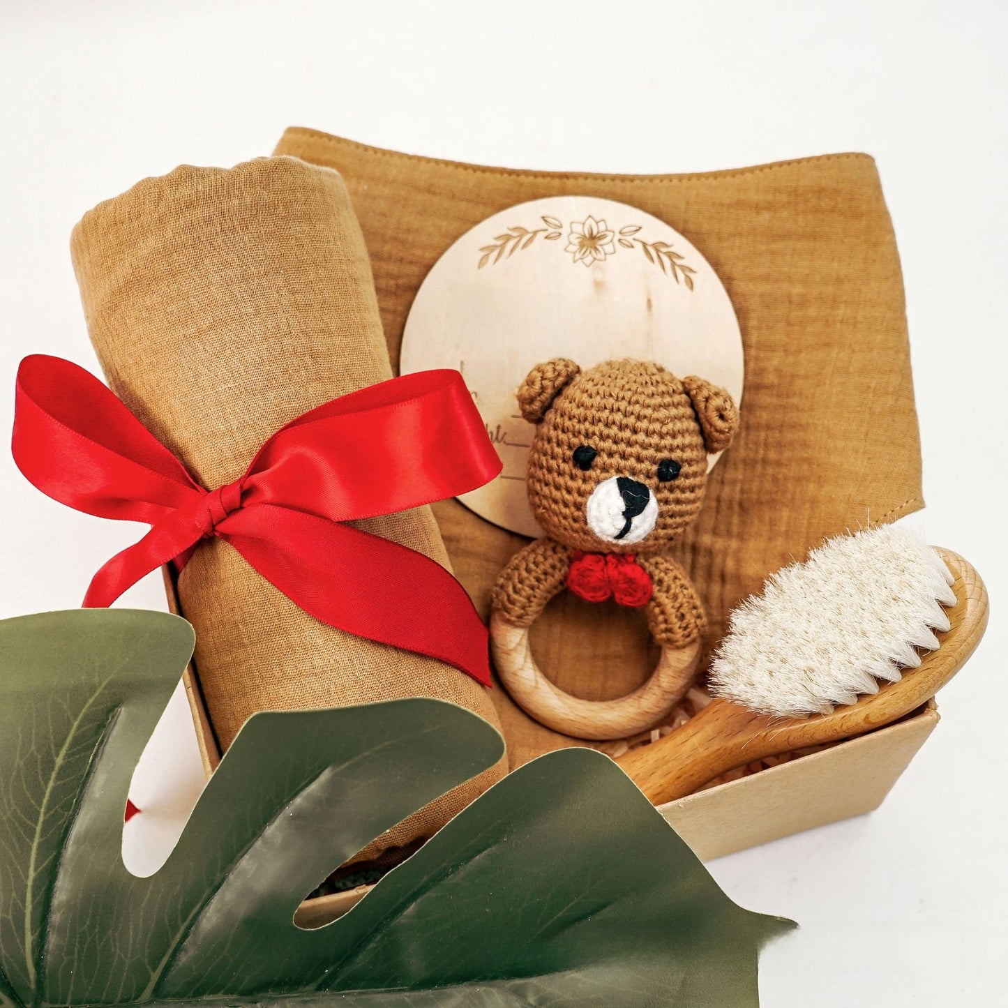 Pure Cotton Crochet Baby Rattle Toys Gift Set