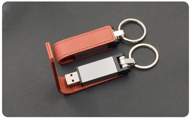 Leather Keychain USB Drive