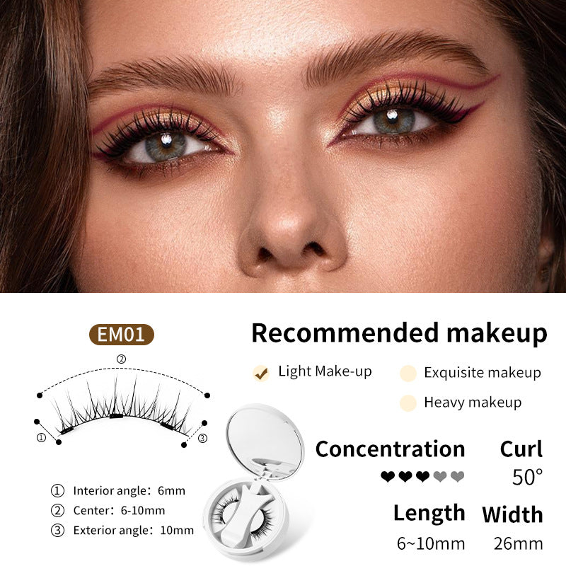 Premium Magnetic False Eyelashes with Integrated Storage & Applicator