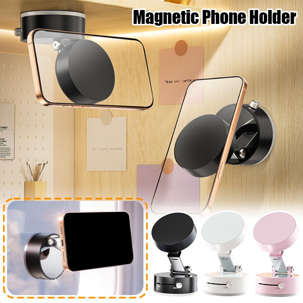 Foldable Magnetic Vacuum Phone Holder