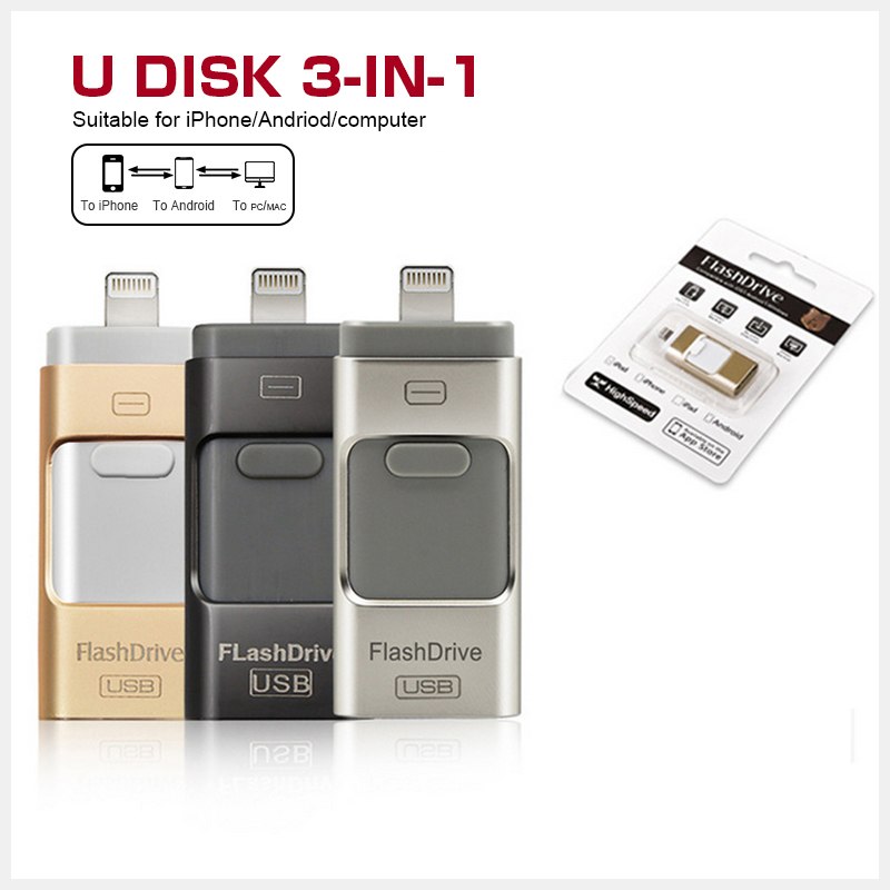 Versatile 3-in-1 OTG USB Flash Drive for Computer and Mobile Phone