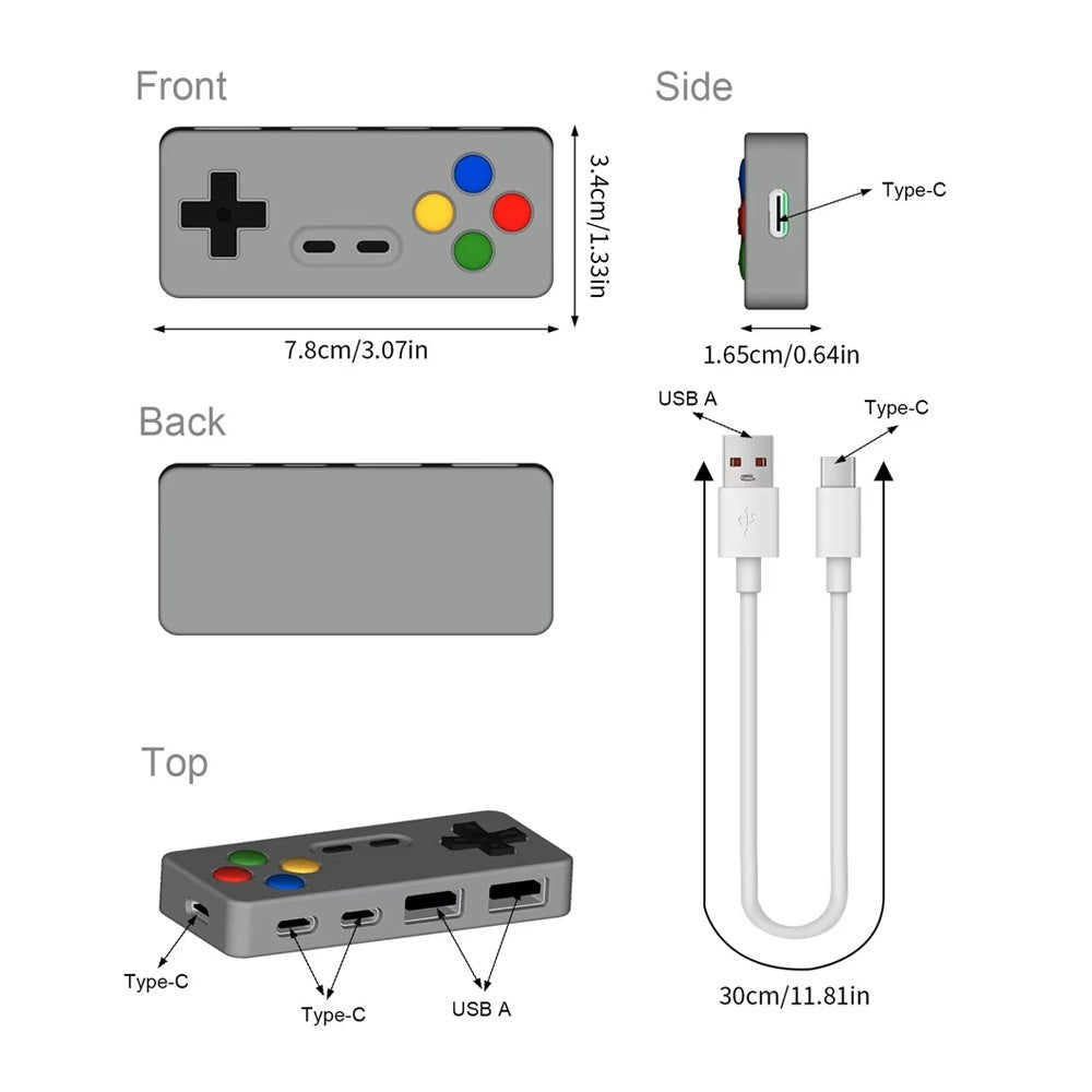 Customizable Cartoon Game Console Modeling Four in One USB High Speed Hub Concentrator